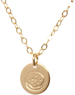 14K Gold Filled Donut Disc Necklace