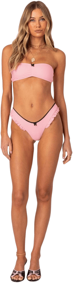 Edikted Women's Maggie Ruffled Bikini Bottom