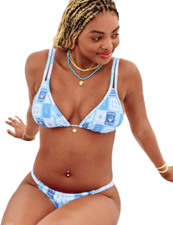 Hollister Women's Double Strap Triangle Bikini Top