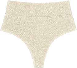 Montce Oat Texture Full Coverage High Rise Bikini Bottom