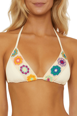 Isabella Rose Women's 1969 Halter Triangle Bikini Top