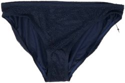 Ivanka Trump Womens Bikini Bottoms Size L Navy Blue Eyelet Lace