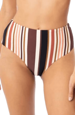 Burgundy Barcode Megan Reversible Bikini Bottoms