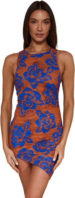 B. Swim Women's Caribbean High-Neck Mesh Swim Dress