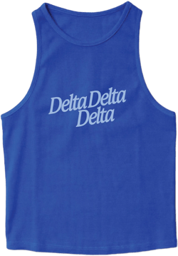 Varsity Blue Slanted Matching Set Tank