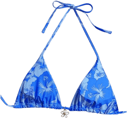 Milumia Floral Halter String Triangle Bikini Top