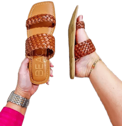 Cognac Slide Sandal