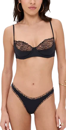 Frankies Bikinis x Bella Hadid Austin Lucky Leopard Underwire Bikini Top