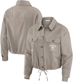 Wear by Erin Andrews Women's New York Rangers Cinched Button-Up Jacket