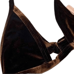 CHLOE ROSE Women's Velvet Bikini Top