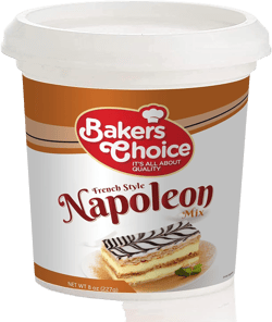 French Vanilla Pudding Mix - French Napoleon Custard Powder - Make Custard Creams For French Napoleon Cake, Custard Cups, Mousse Cake, and Desserts - Dairy Free, Kosher - 8 oz. - By Baker’s Choice