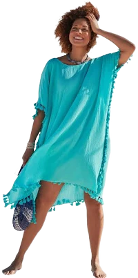 Swimsuits For All Women's Everly Pom Pom Cover Up Tunic