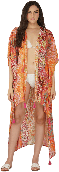 Paisley Stripe Cover Up