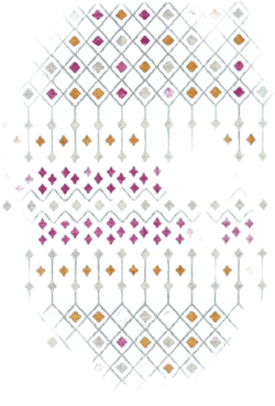 5’ x 7’ Blue Jewels Geometric Area Rug