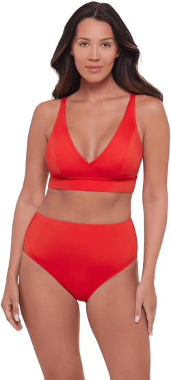 S3 Swim Women's Supportive Banded Plunge V-Neck Bikini Top