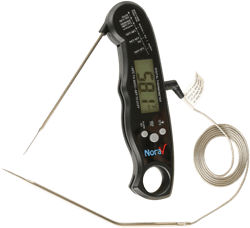 Dual Probe Meat Thermometer – Instant-Read Kitchen Gadget for Candy, Grill, BBQ | Large LCD | Indoor & Outdoor Cooking | Unique Gift for Men, Women, Grilling Lovers..(Black)