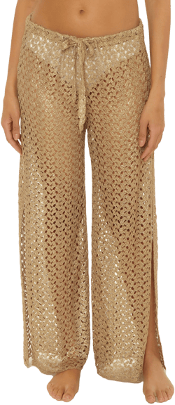 BECCA Women's Paradise Crochet Wide Leg Pants