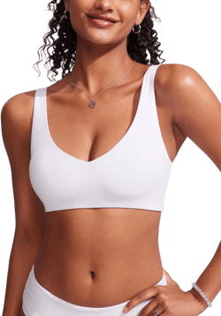 CRZ YOGA Women's V Neck Bikini Top