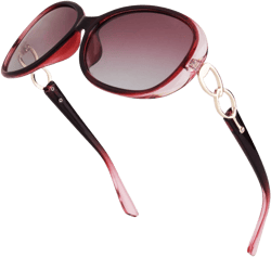 Sunier Women's Retro Oversized Polarized Sunglasses with 100% UV Protection