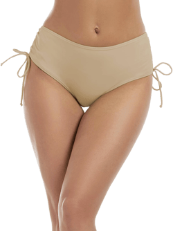 Women's Mid Waisted Full Coverage Bikini Bottoms