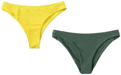 Women's High Cut Seamless Bikini Bottoms (2 Pack)