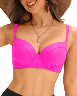 Tempt Me Women's Underwire Push Up Bikini Top