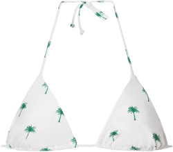 WeWoreWhat Women's Triangle Palm Print Bikini Top