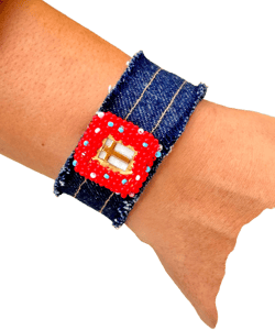 Handmade Denim Bracelet