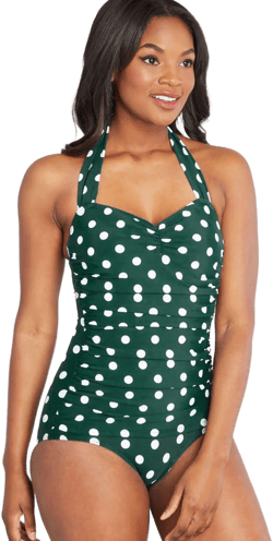 Halter Skirted One-Piece Swimsuit