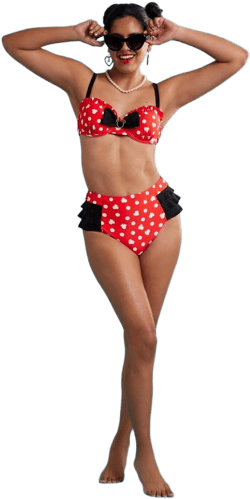 Disney Minnie Mouse Polka Dot Ruffle Swim Bottoms