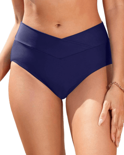 Women's High Waist V Cut Full Coverage Bikini Bottom