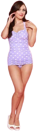 Esther Williams Women's Polka Dot One Piece Bathing Suit