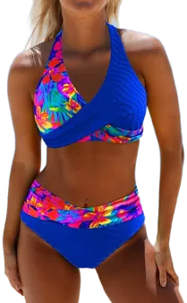 Rotita Surplice Floral Bikini Set