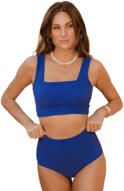 Albion Fit Women's Olivia Swim Crop Top with SPF 45 Protection
