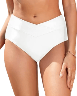 Women's High Waist V Cut Full Coverage Bikini Bottom