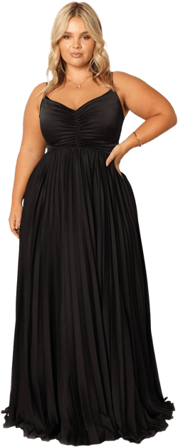 Petal & Pup Women's Naira Pleated Maxi Dress