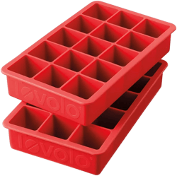 Tovolo Perfect Cube Silicone Ice Cube Tray for Whiskey, Bourbon, Spirits & Liquor, Set of 2