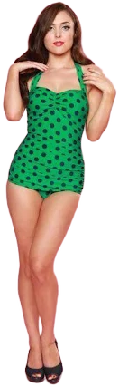 Esther Williams Women's Polka Dot One Piece Swimsuit