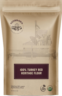 Niobrara 5lb Non-GMO 100% Turkey Red Heritage Grain and Milling Organic Wheat – USDA Certified Organic, High-Protein Whole Wheat Flour for Baking, Cooking, and Homemade Bread, Vegan 5 Pounds