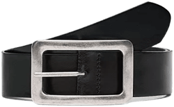 Mango Women's Square Buckle Leather Belt