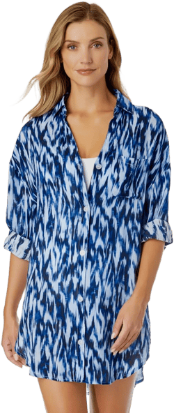 Anne Cole Women's Boyfriend Shirt Swim Cover-Up