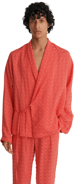 LS Wrap Tie Shirt