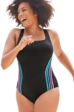 Swimsuits For All Women's Chlorine Resistant Strappy Crossback One Piece Swimsuit