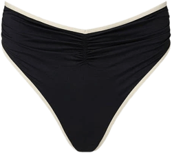 Weworewhat High-Rise Ruched Bikini Bottom