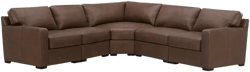 Radley 113" 5-Pc. Leather Wedge L Shape Modular Sectional, Created for Macy's