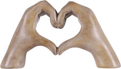 Heart Hand Sculpture, Wood Grain Home Decor Aesthetics for Room Shelf Coffee Table Dining Table Centerpiece, Birthday Gifts and Memorial Gifts for Women, Girlfriend Girls Mom.