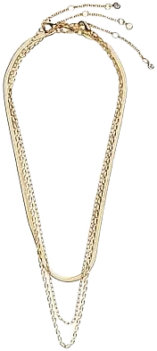 PINK Gold 3-Piece Layered Chain Necklace Set