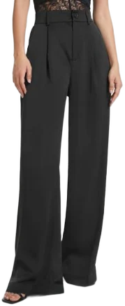 Commense Pants & Jumpsuits | Oversized High Waisted Pleat Front Trousers | Color: Black | Size: L | Pm-31177212's Closet