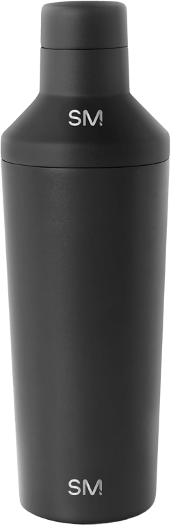 Simple Modern Cocktail Shaker Gift Set with Jigger Lid | Insulated Boston Martini Mixer Stainless Steel Christmas Gifts for Men Women | Compatible with Classic Tumbler Collection | Midnight Black -Midnight Black (Matte Powder Coating) Cocktail Shaker