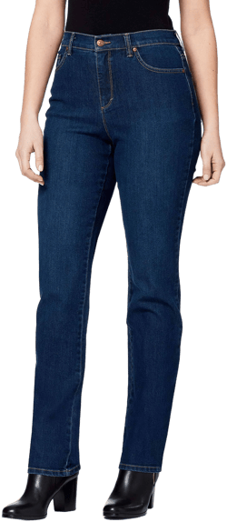 Gloria Vanderbilt Women's Amanda High-Rise Straight Leg Stretch Jeans